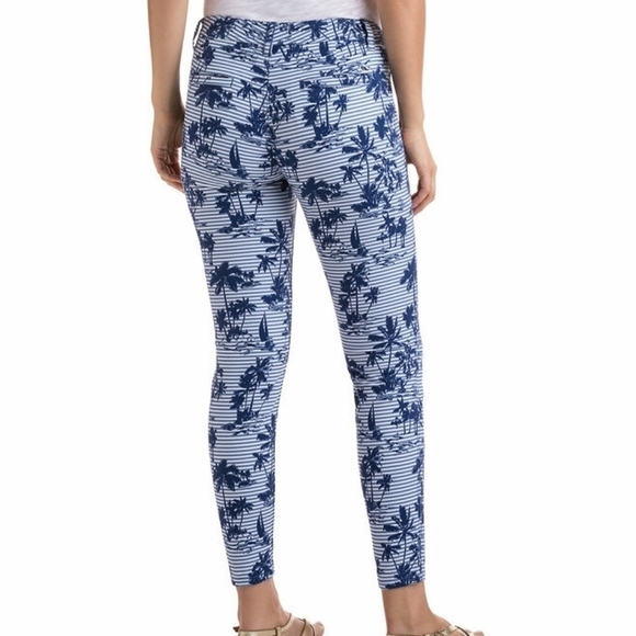 Vineyard Vines Beach Resort Summer Preppy Office Skinny Cargo Pants - Women's - Picture 2 of 9